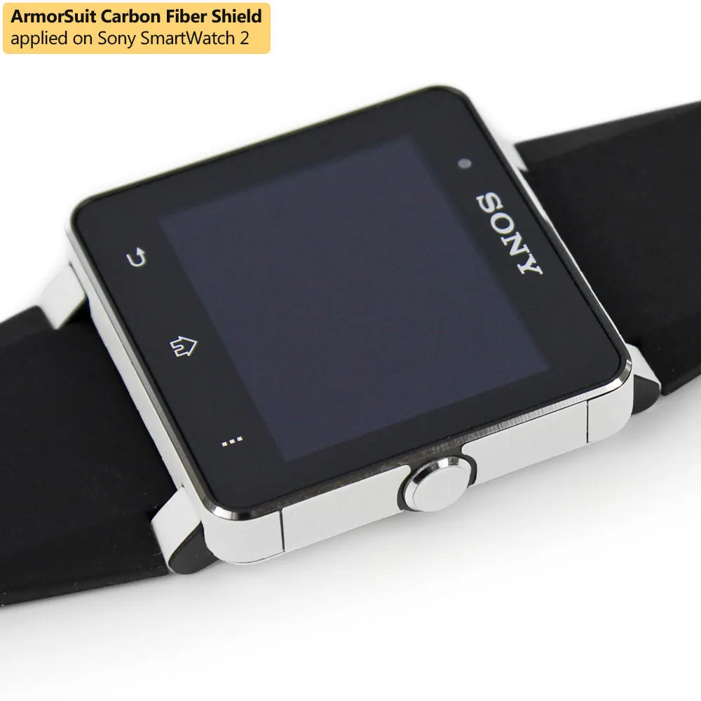 Sony SmartWatch 2 Screen Protector   White Carbon Fiber Film Protector