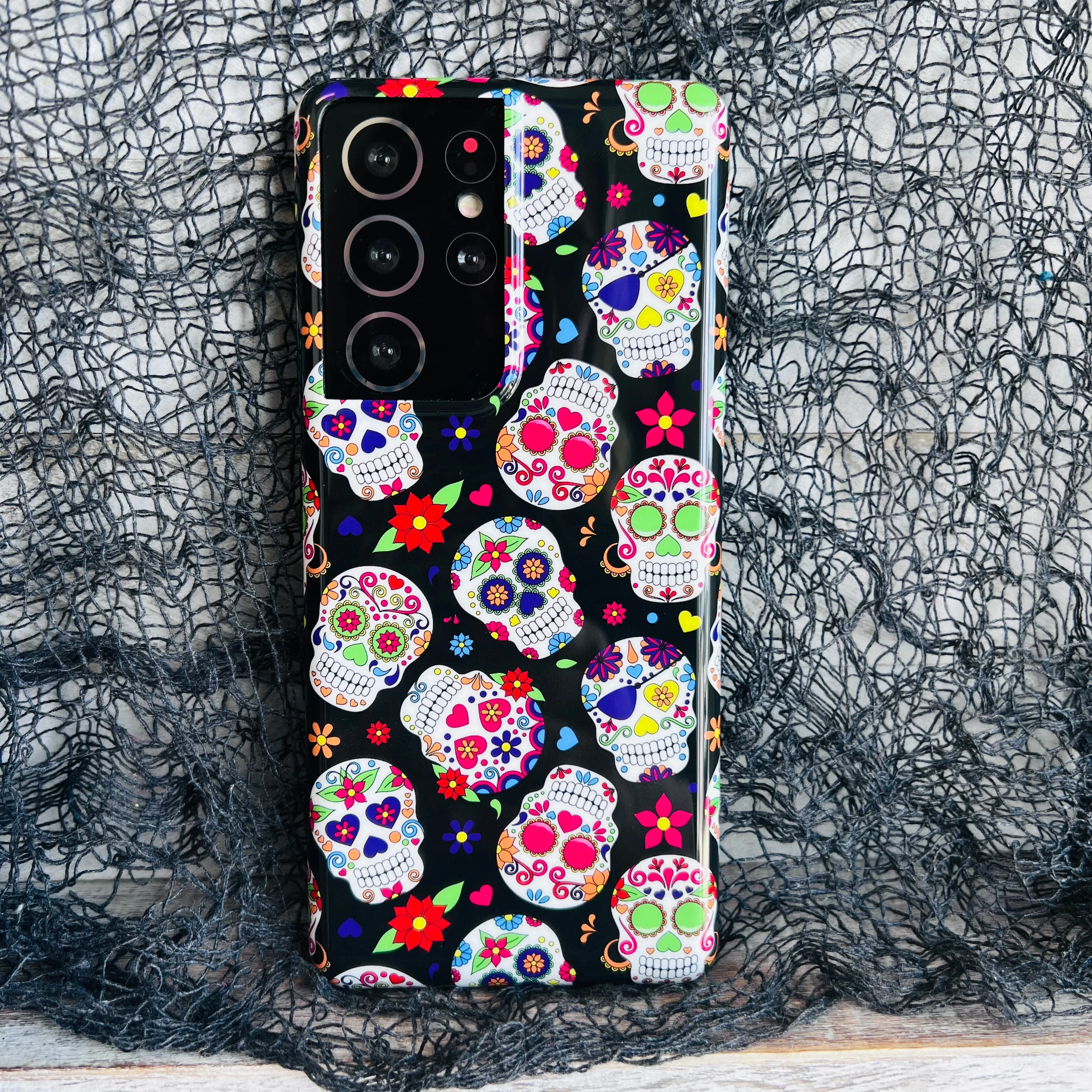 Sugar Skull Cell Phone Case For Samsung Galaxy