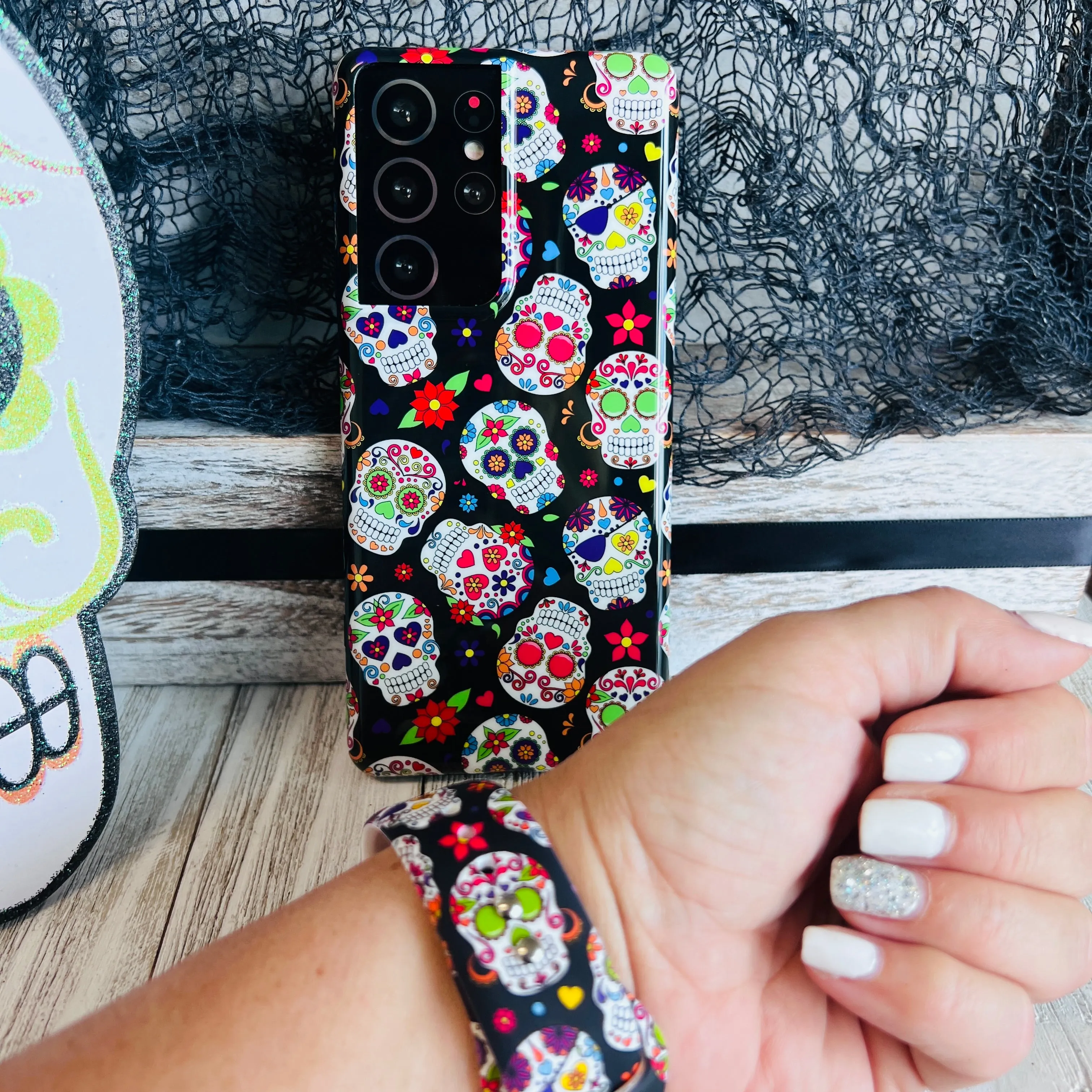 Sugar Skull Cell Phone Case For Samsung Galaxy