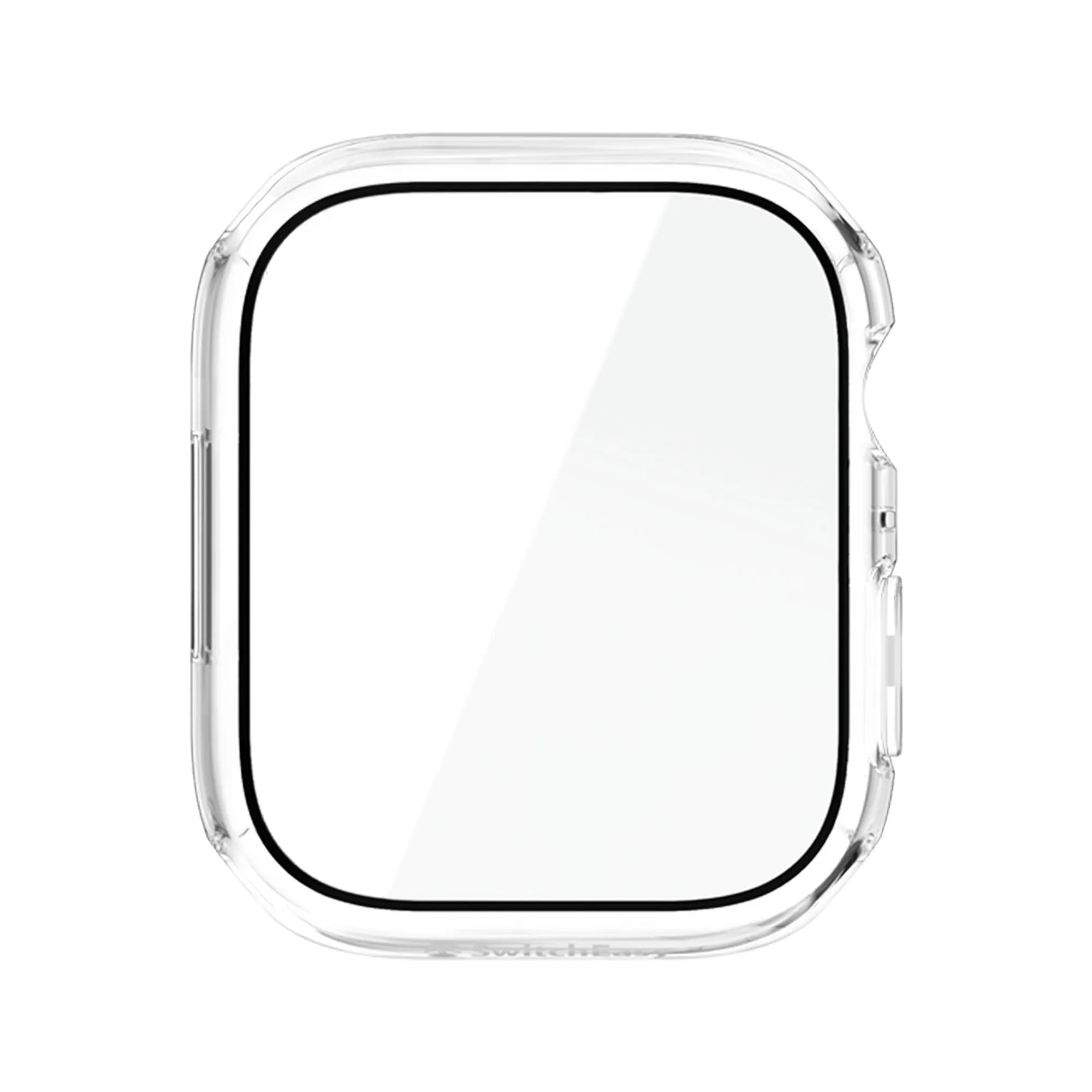 SwitchEasy Nude 2 in 1 Tempered Glass Hybrid Case for Apple Watch Series 7 ( 41mm ) with Build In Tempered Glass - Transparent (Barcode: 4895241108419 )