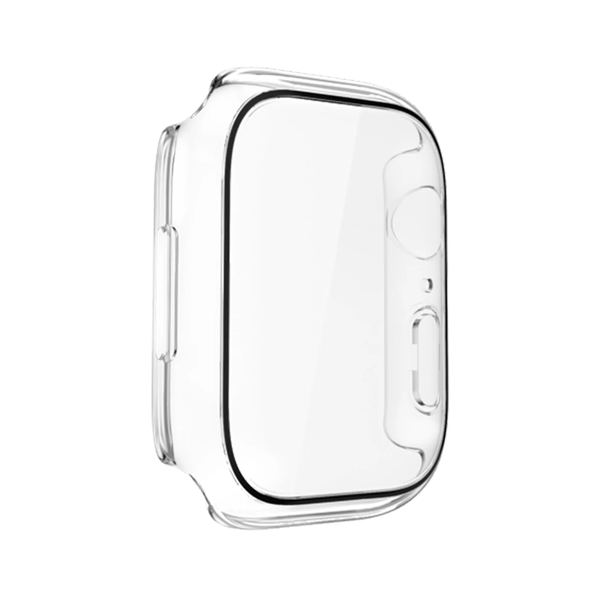 SwitchEasy Nude 2 in 1 Tempered Glass Hybrid Case for Apple Watch Series 7 ( 41mm ) with Build In Tempered Glass - Transparent (Barcode: 4895241108419 )