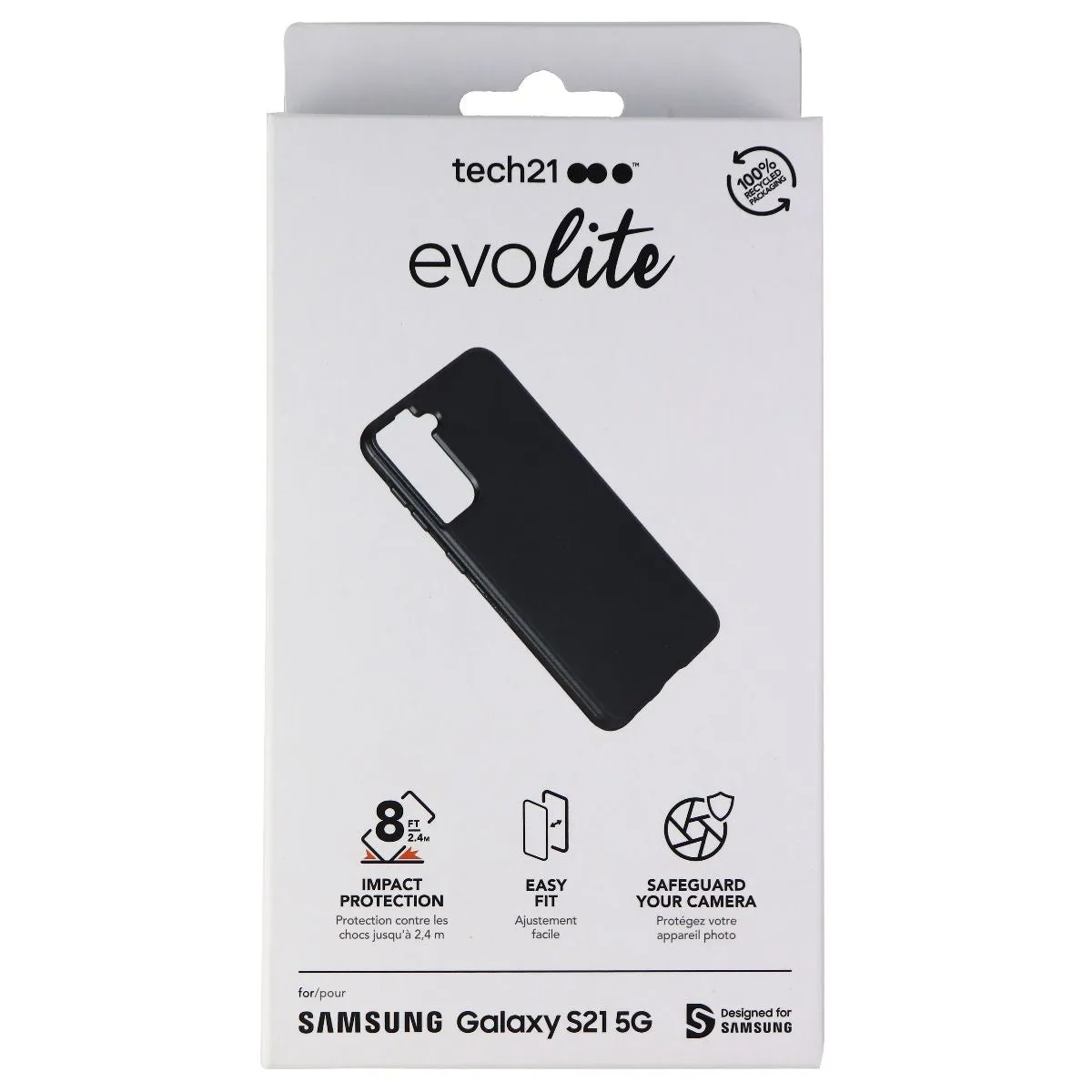 Tech21 Evo Lite Series Case for Samsung Galaxy S21 (5G) - Black