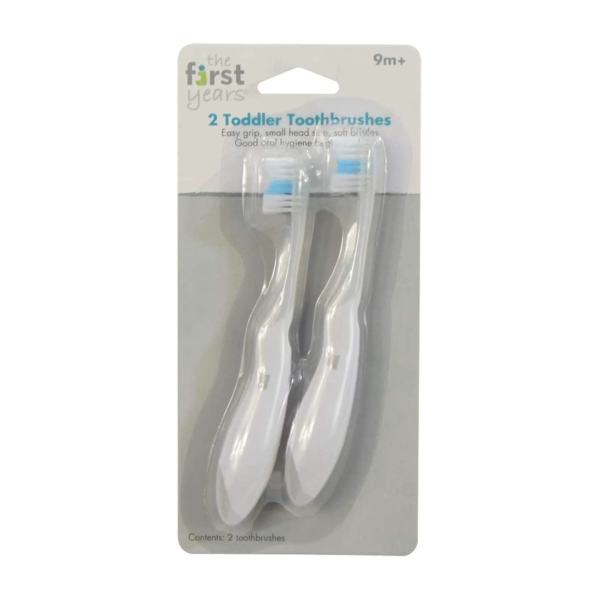 The First Years Toddler Toothbrush Pk-2 White || 9months to 36months