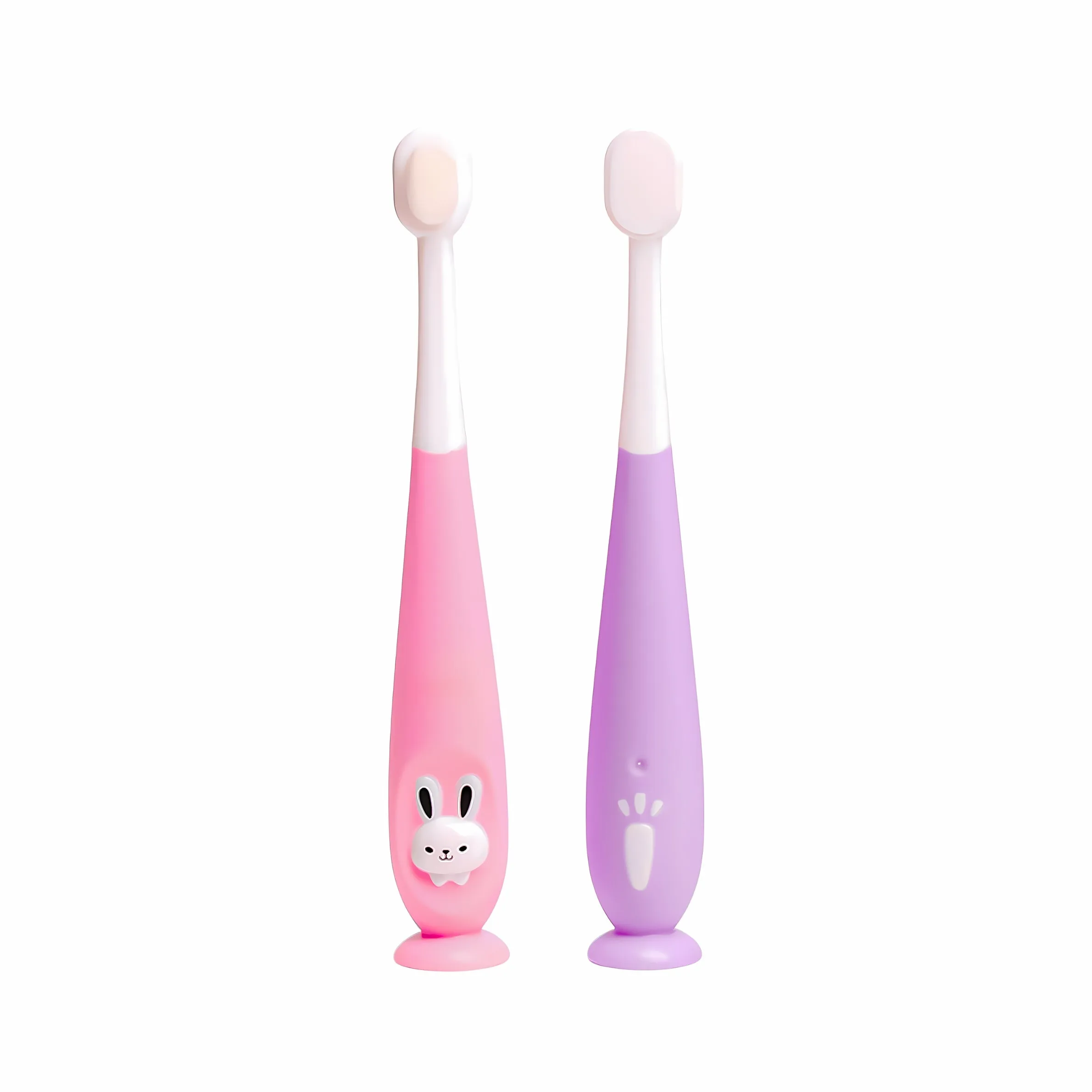 THE LITTLE LOOKERS Baby Toothbrush I Supersoft Bristles & Section Cup Base Tooth Brush for Kids/Babies/Toddlers - (Pack of 2)