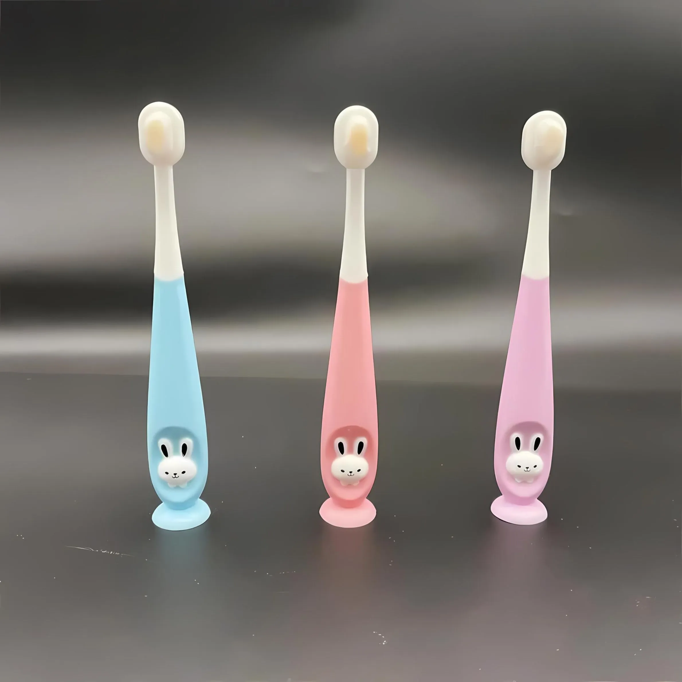 THE LITTLE LOOKERS Baby Toothbrush I Supersoft Bristles & Section Cup Base Tooth Brush for Kids/Babies/Toddlers - (Pack of 2)