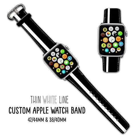 Thin Red/Blue/Yellow/White/Green Line Apple Watch Band