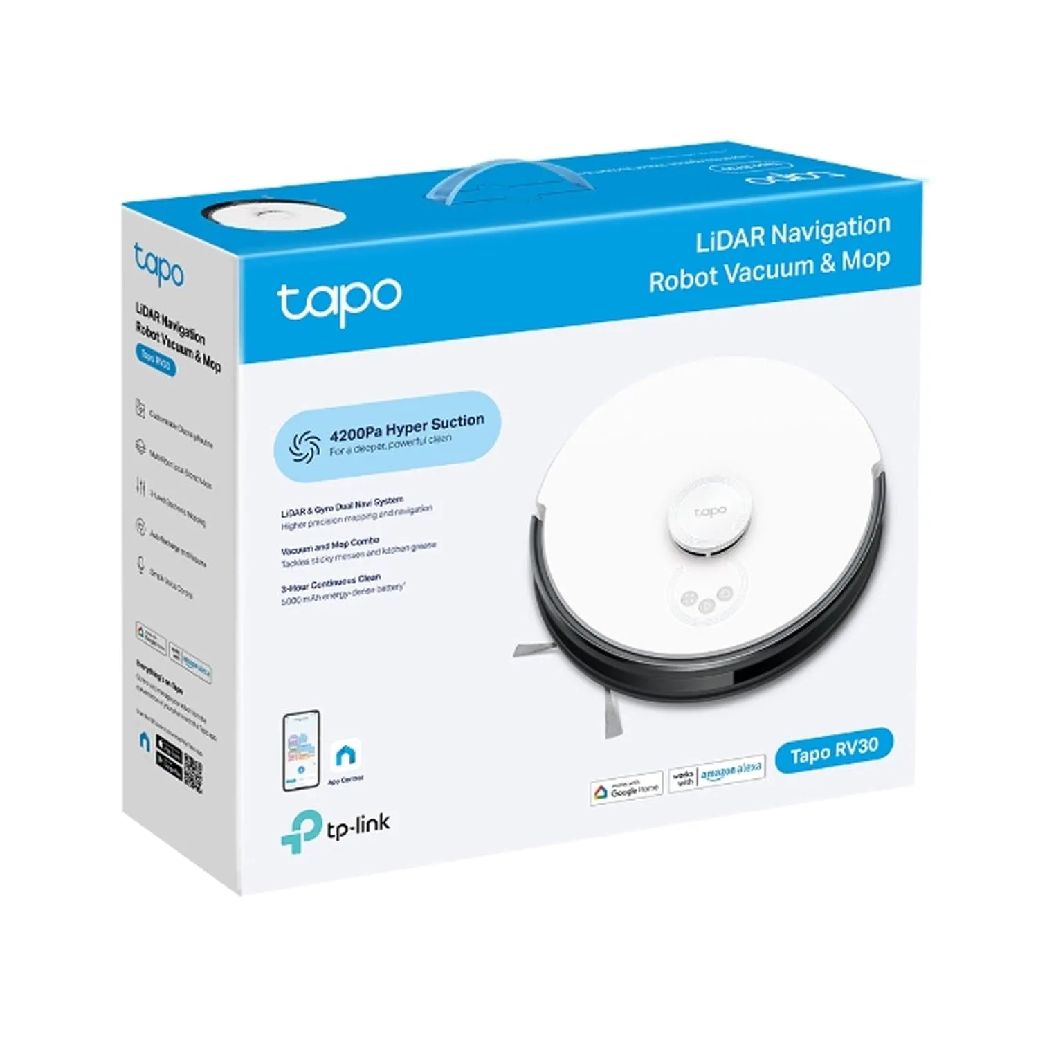 TP-Link Tapo RV30 LiDAR Navigation Robot Vacuum & Mop