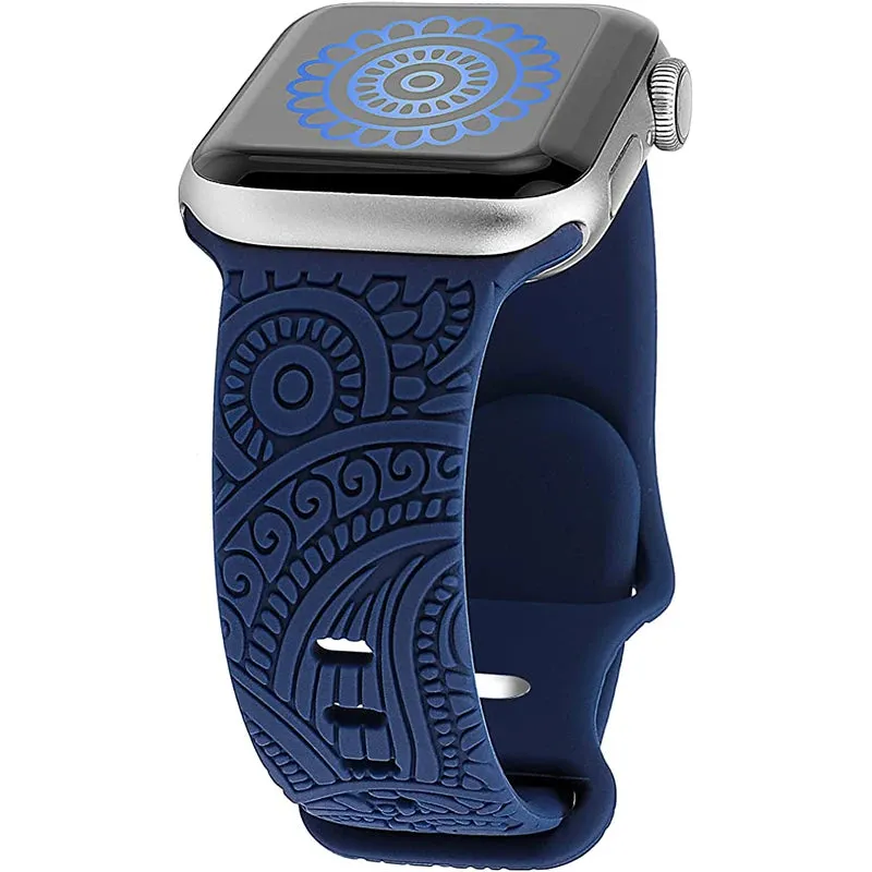 Tribal Elegance Silicon Band for Apple Watch - Navy