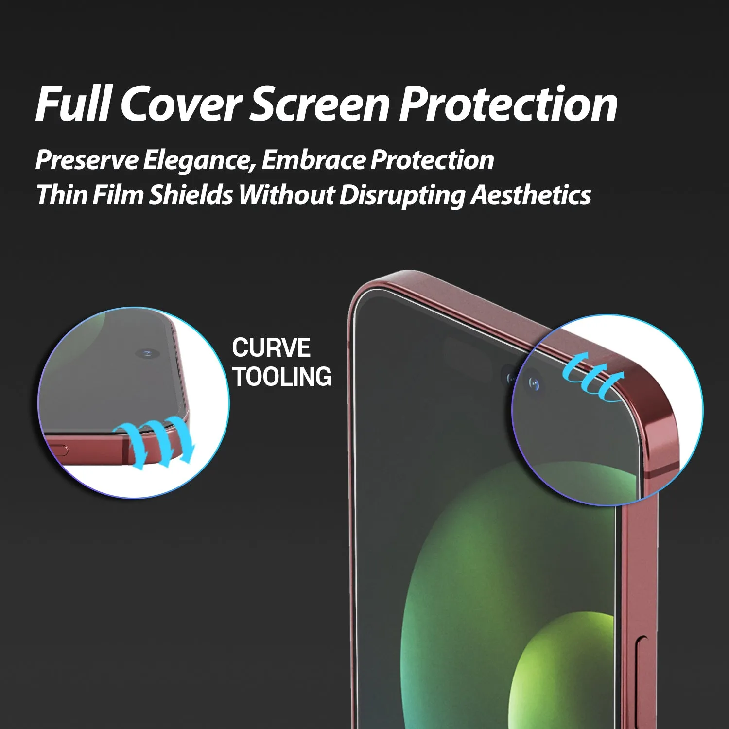 [UV GEN] iPhone 15 Pro Max (2023) Hard Coated Film Screen Protector with UV light - 2 Pack of Film