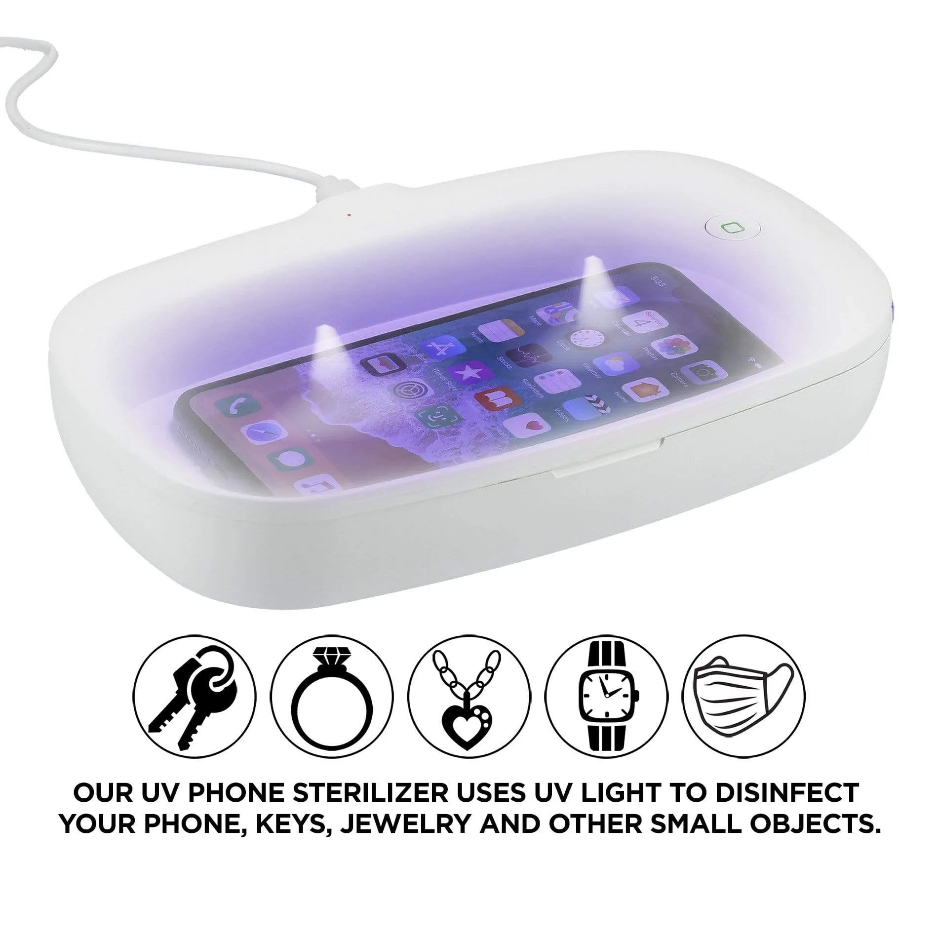 UV Phone Sanitizer with Wireless Charging Pad