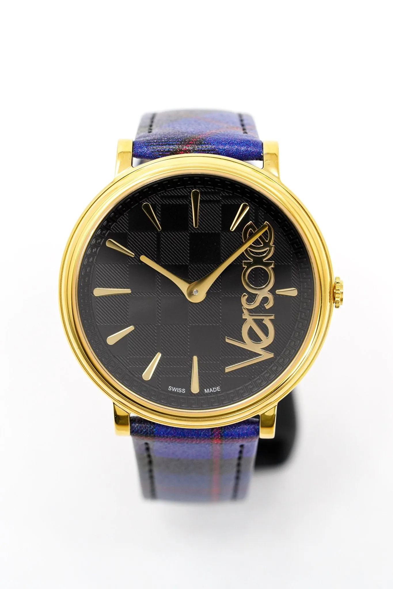 Versace Ladies Watch V-Circle The Clans Edition Blue Gold VE8100218