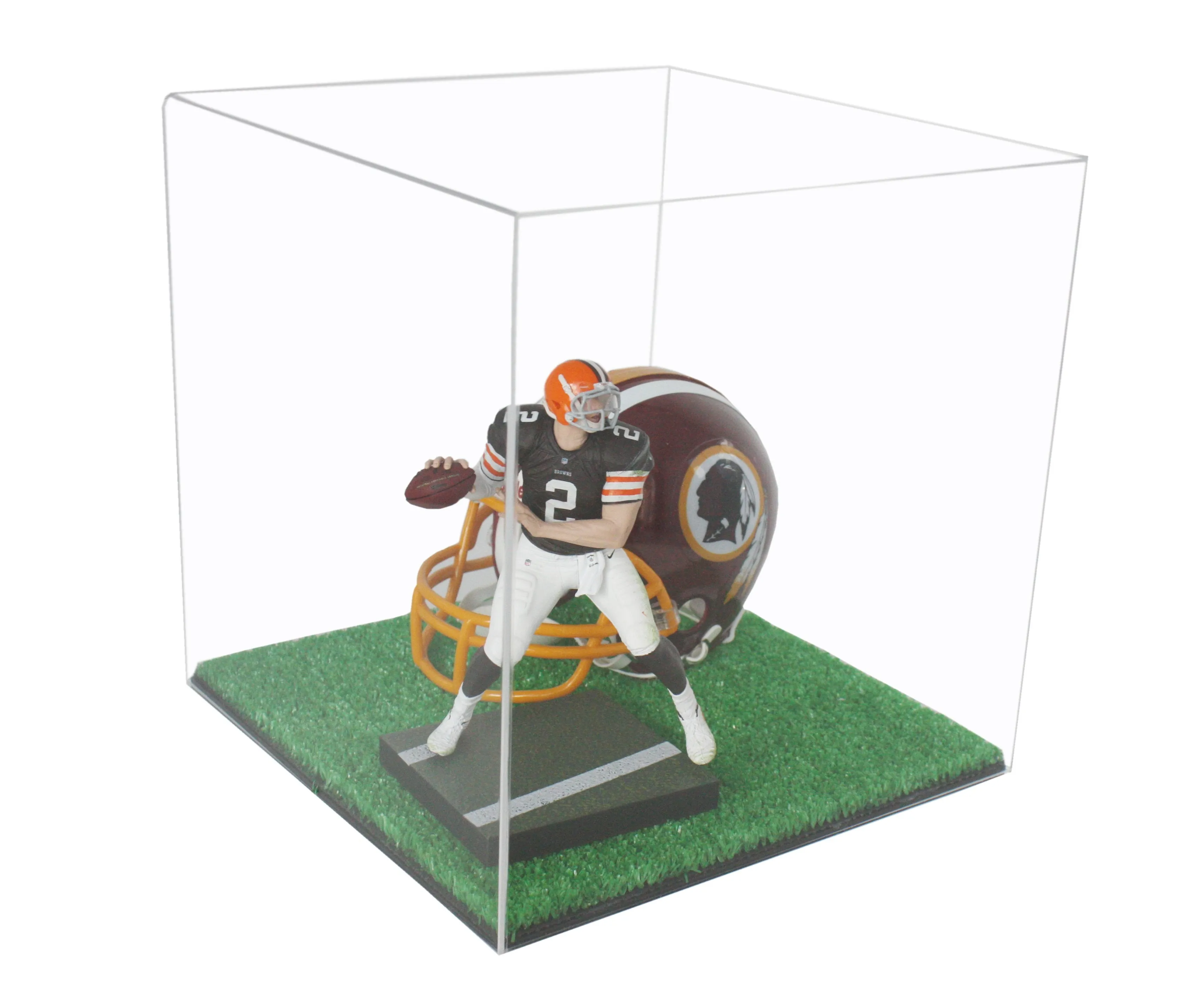 Versatile Acrylic Display Cases with Turf Base - All In One Product