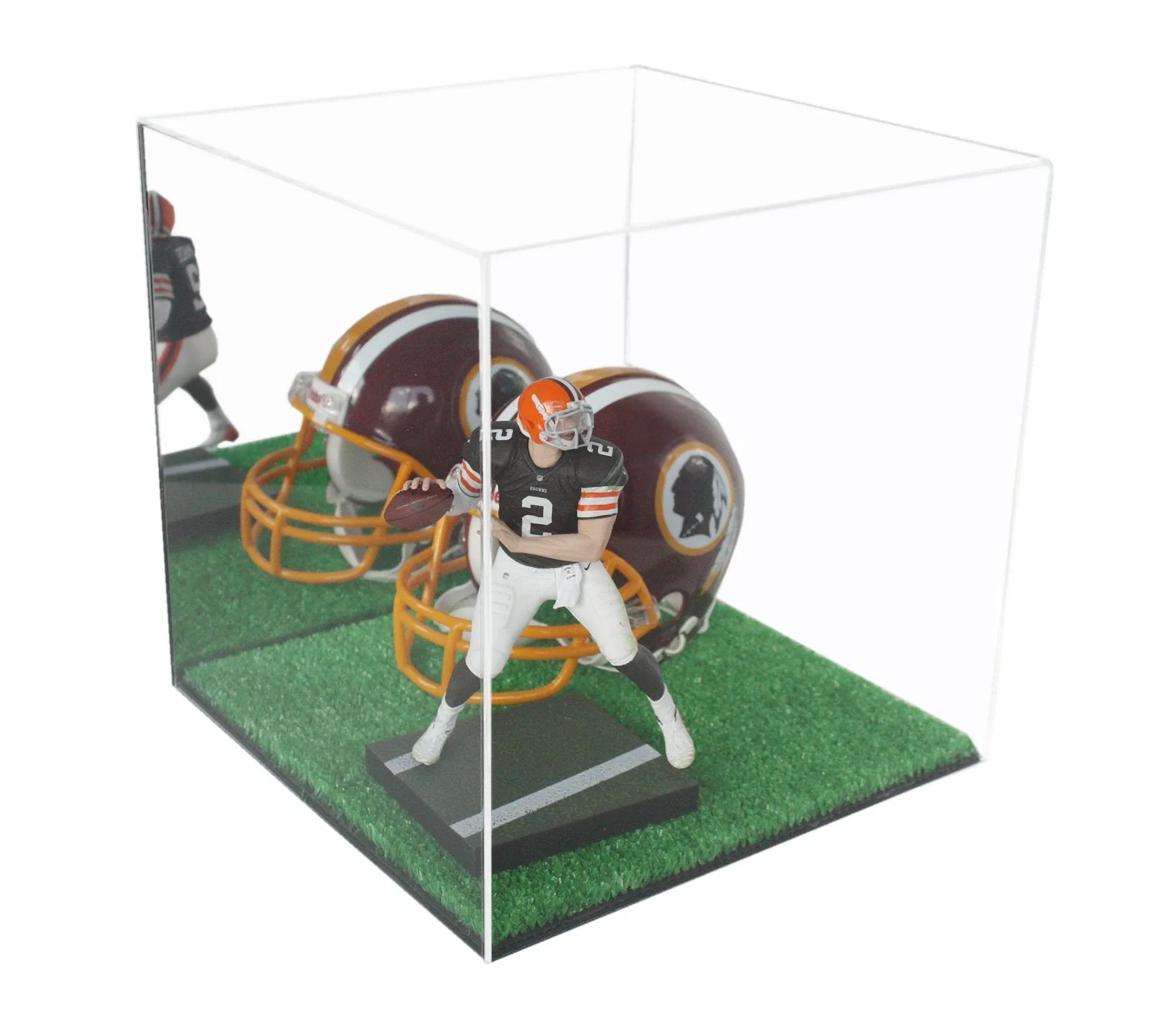 Versatile Acrylic Display Cases with Turf Base - All In One Product