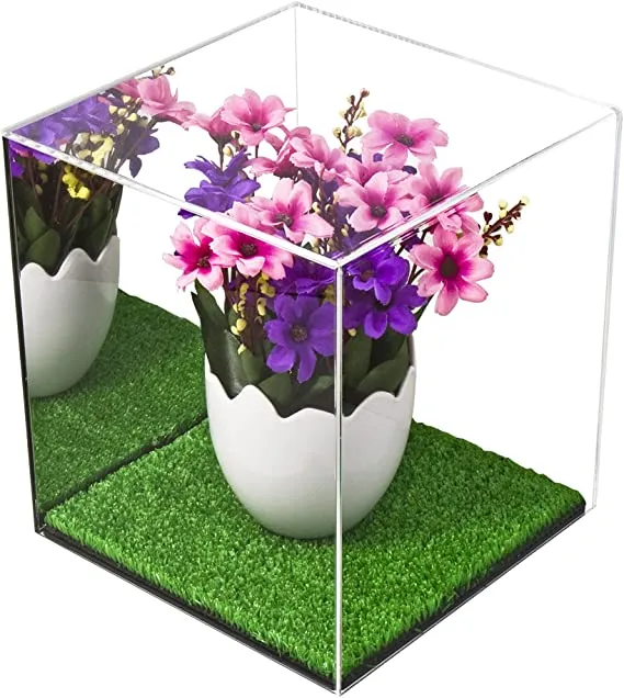 Versatile Acrylic Display Cases with Turf Base - All In One Product