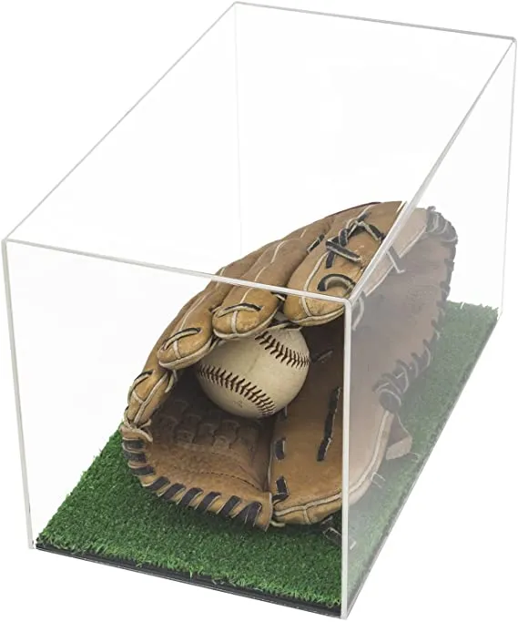 Versatile Acrylic Display Cases with Turf Base - All In One Product