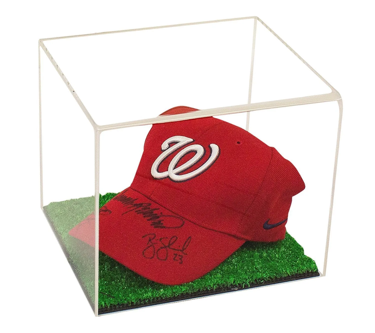 Versatile Acrylic Display Cases with Turf Base - All In One Product