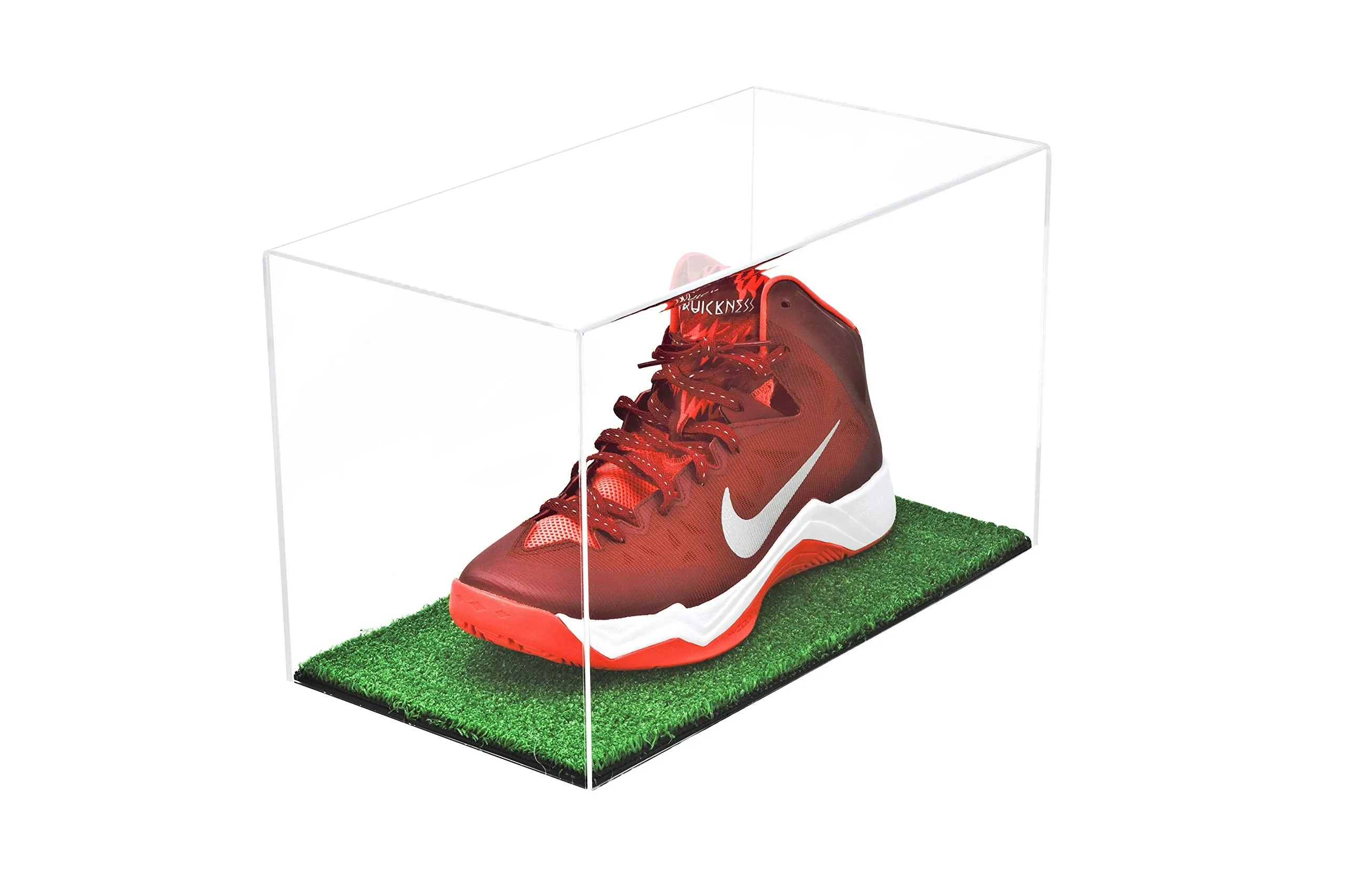 Versatile Acrylic Display Cases with Turf Base - All In One Product