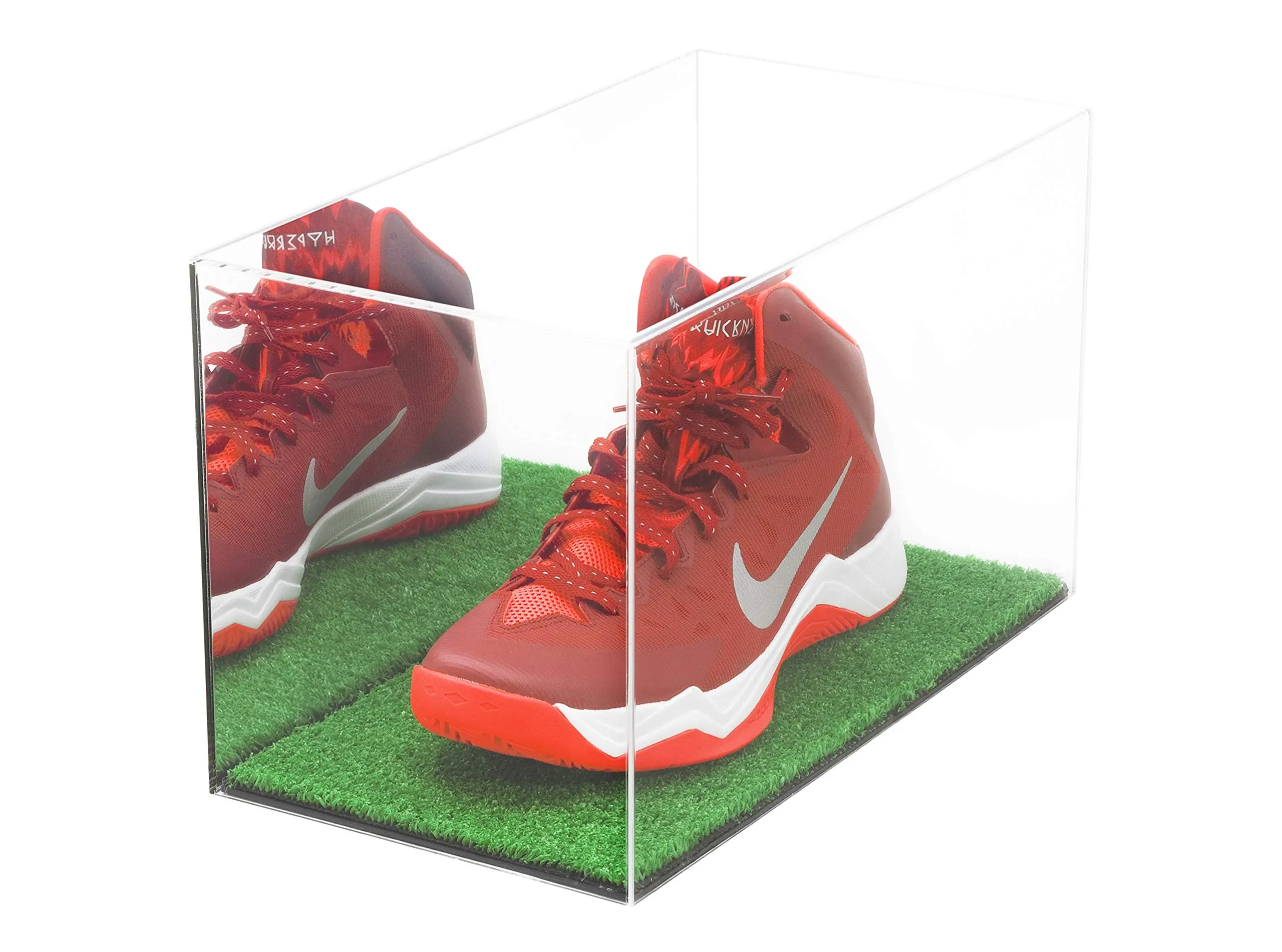 Versatile Acrylic Display Cases with Turf Base - All In One Product