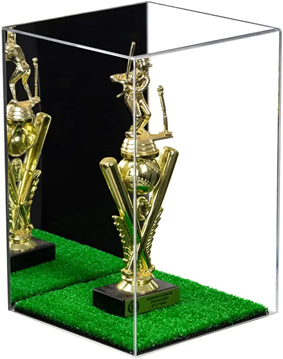 Versatile Acrylic Display Cases with Turf Base - All In One Product