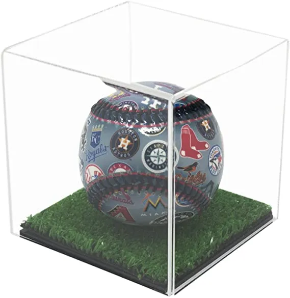 Versatile Acrylic Display Cases with Turf Base - All In One Product