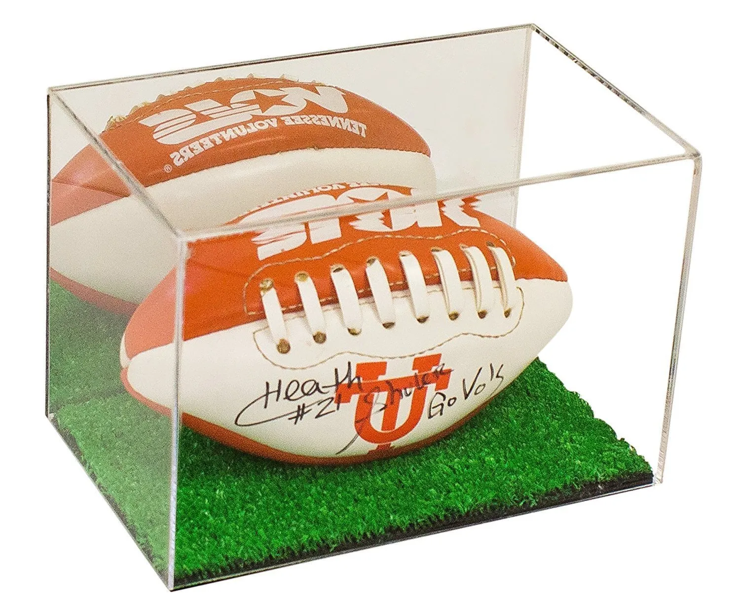 Versatile Acrylic Display Cases with Turf Base - All In One Product