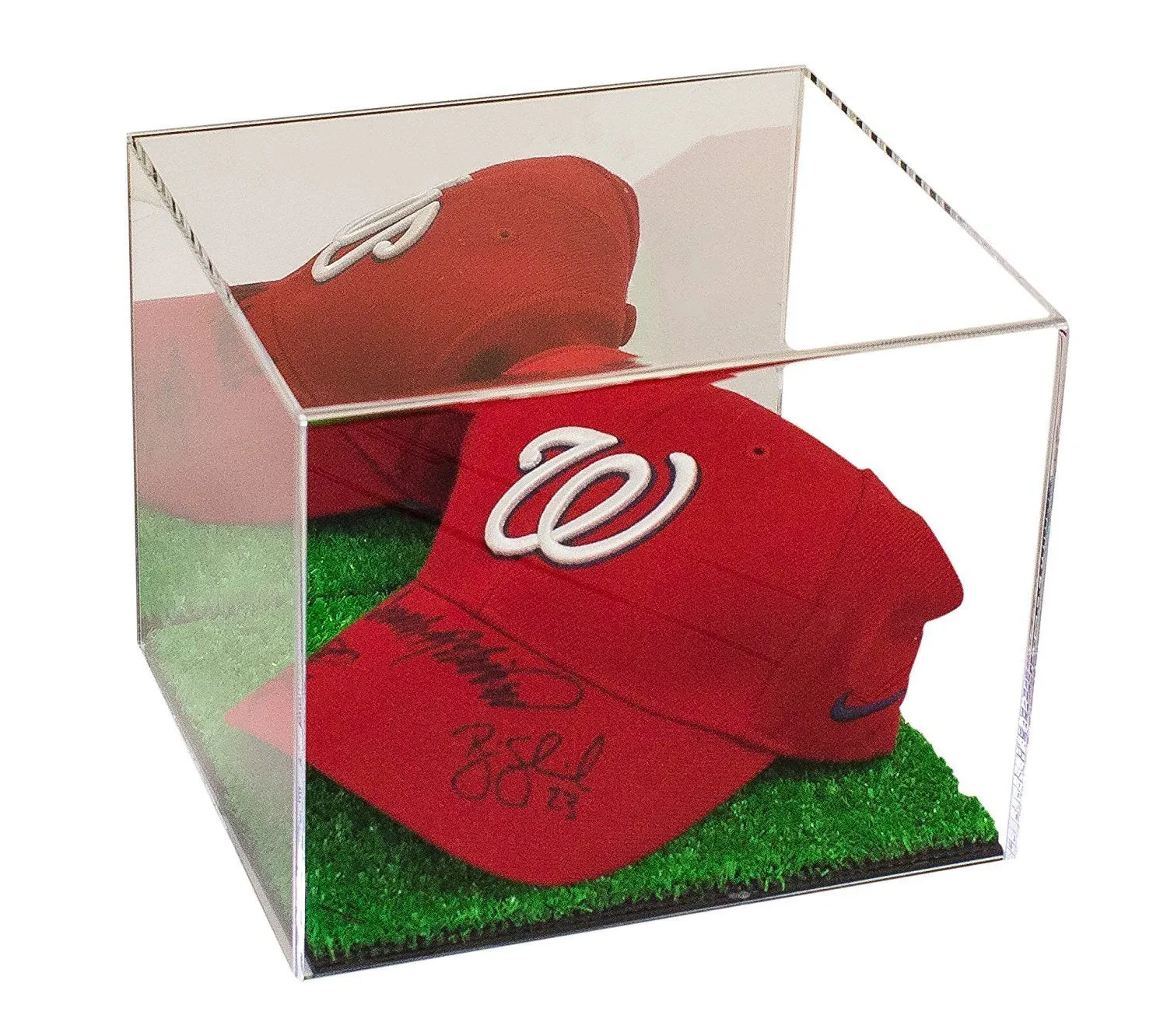 Versatile Acrylic Display Cases with Turf Base - All In One Product