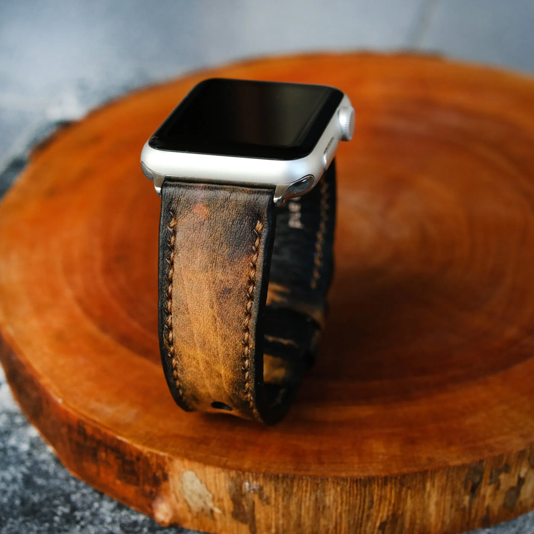 Vintage Leather Strap For Apple Watch All Series