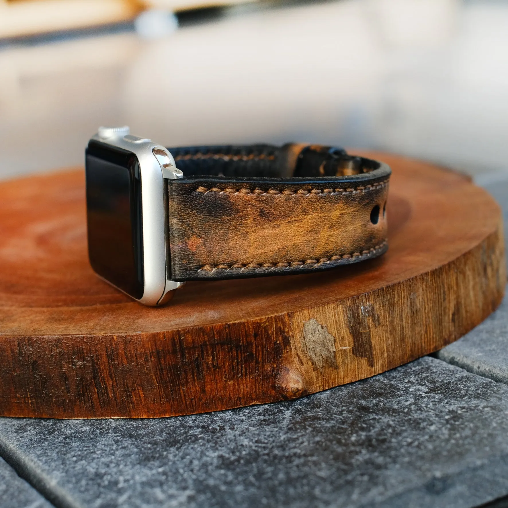 Vintage Leather Strap For Apple Watch All Series