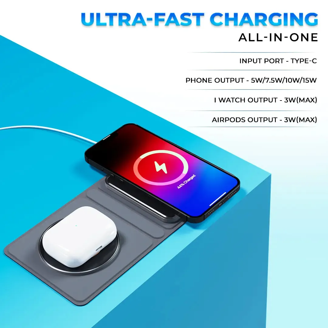 VIO 2 IN 1 Wireless Charging Stand With Multiple Protection (LWC-663)