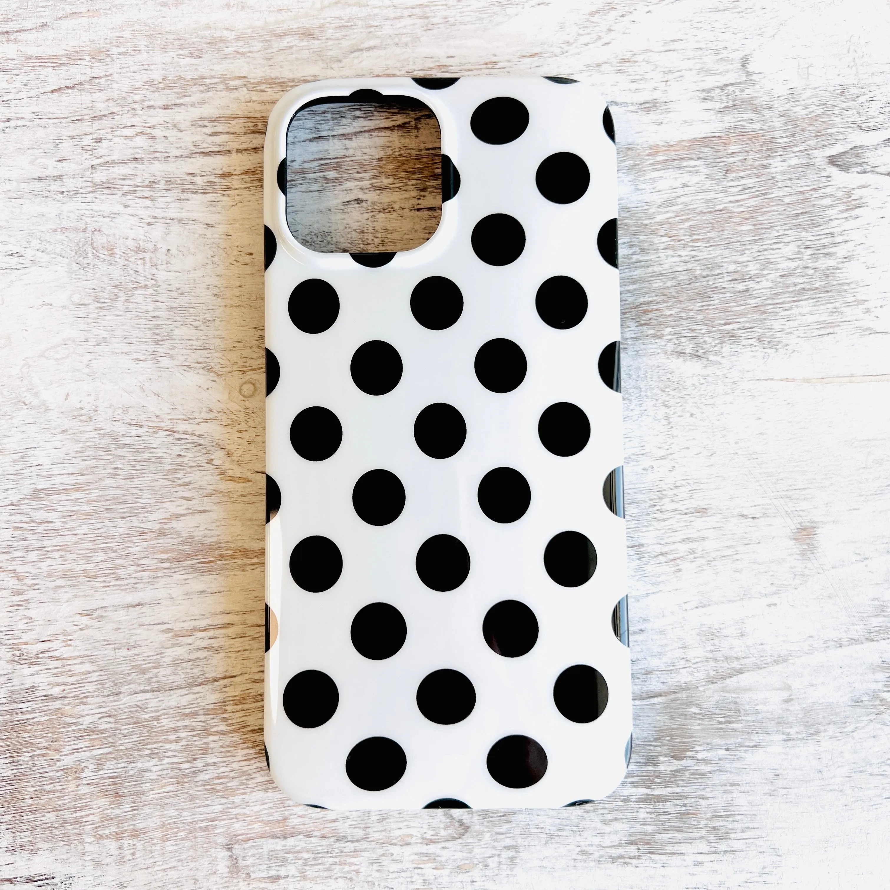 White Polka Dot Phone Case For iPhone