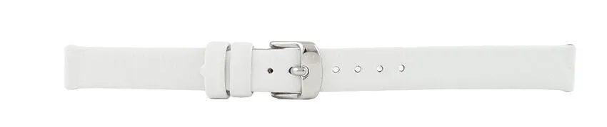 White Smooth Leather Watch Band 12mm 105724