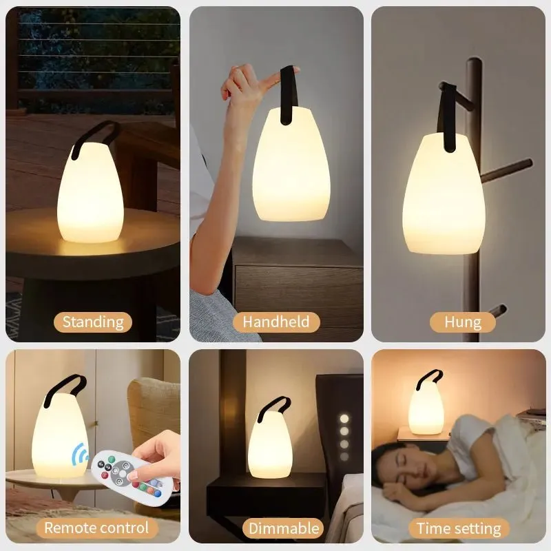 Wireless Table Lamp with Remote Control