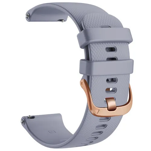 Xiaomi Band 8 Pro compatible Silicone Watch Straps with Rose Gold Buckles