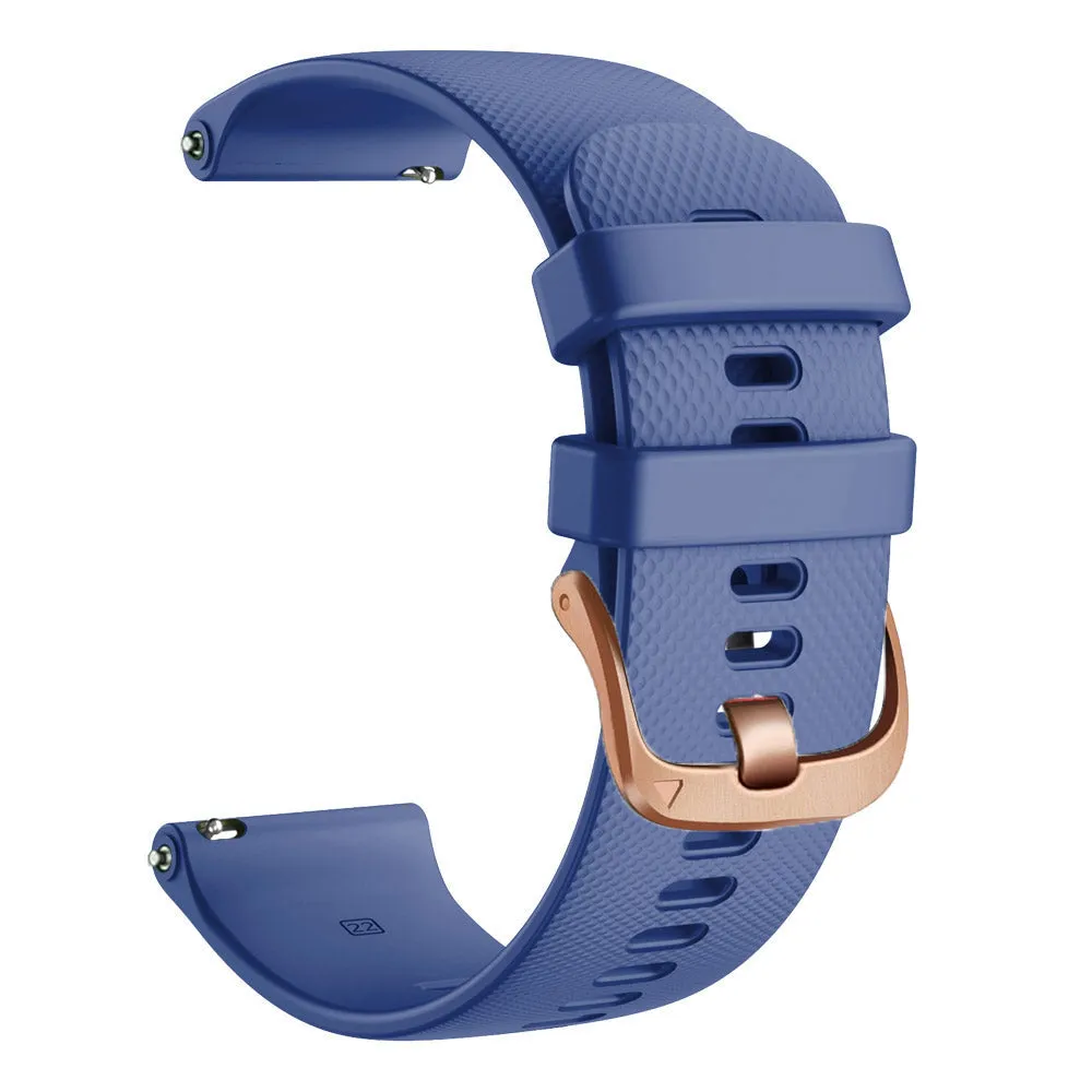 Xiaomi Band 8 Pro compatible Silicone Watch Straps with Rose Gold Buckles