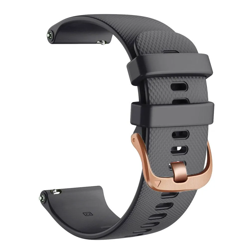 Xiaomi Band 8 Pro compatible Silicone Watch Straps with Rose Gold Buckles