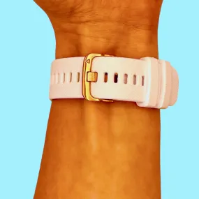 Xiaomi Band 8 Pro compatible Silicone Watch Straps with Rose Gold Buckles