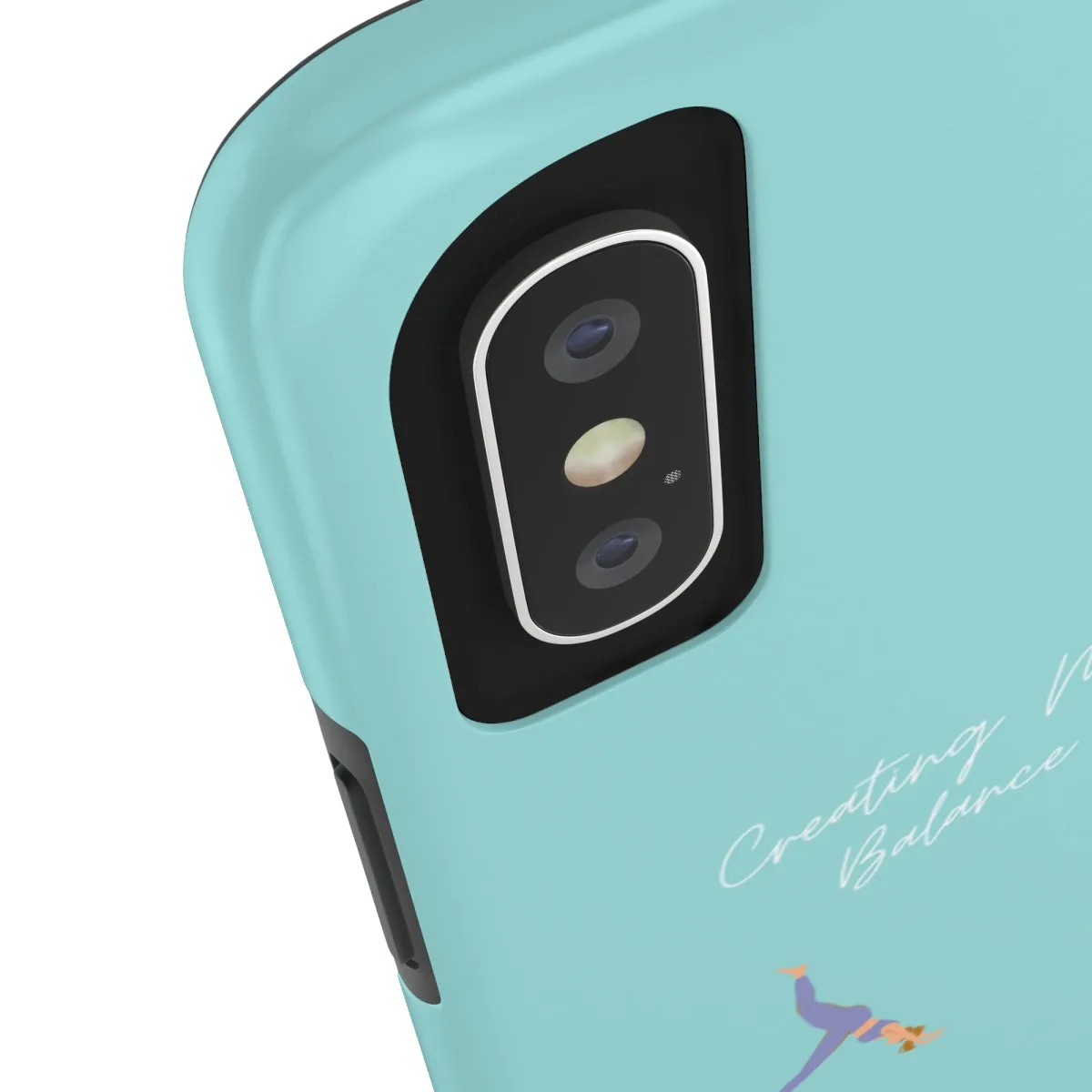 Yoga Poses Blue Tough Case for iPhone with Wireless Charging